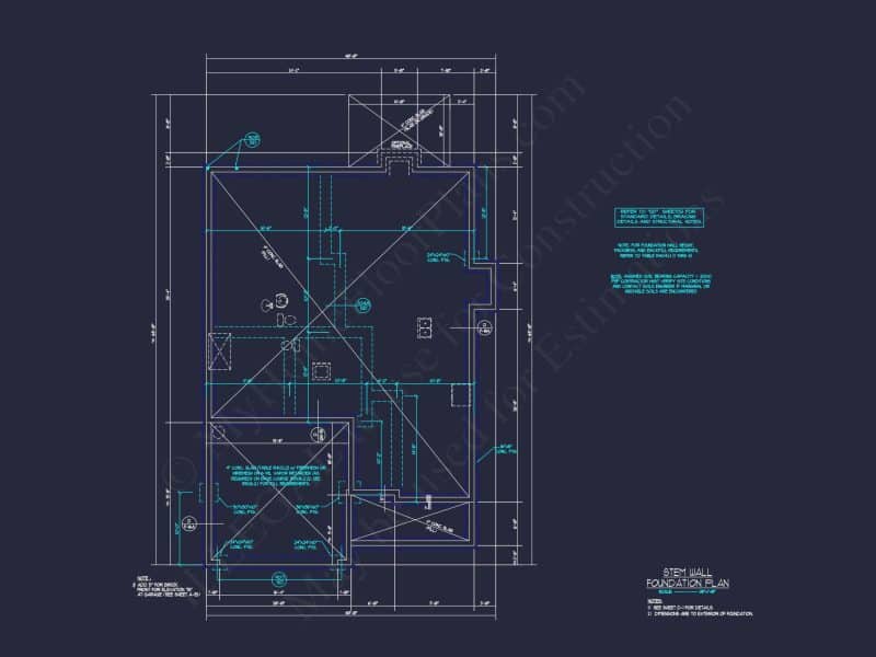 Spacious house Floor Plan with CAD Blueprints and Designs