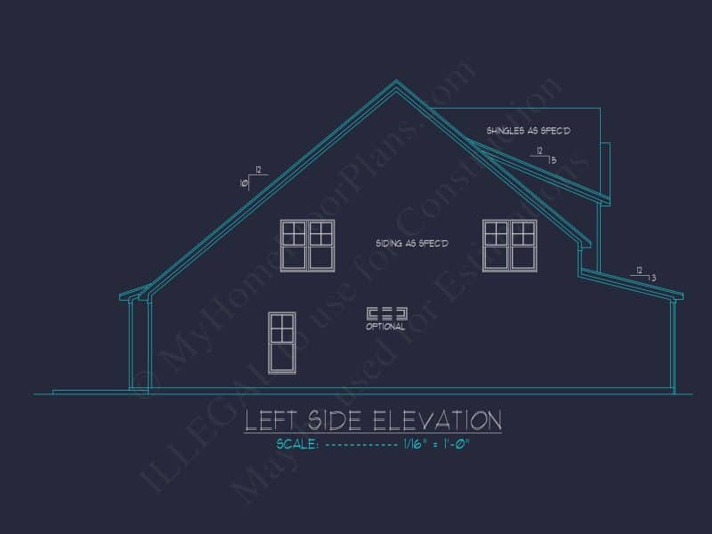 Spacious house Floor Plan with CAD Blueprints and Designs