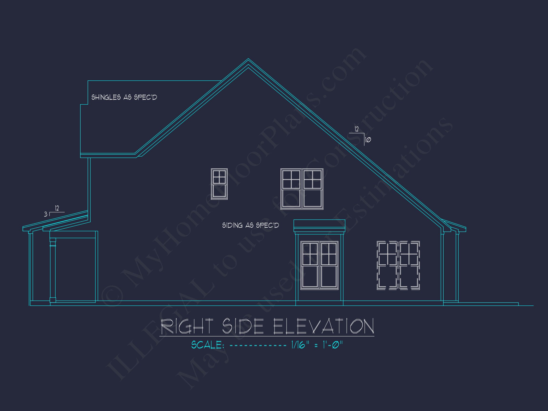 Spacious house Floor Plan with CAD Blueprints and Designs