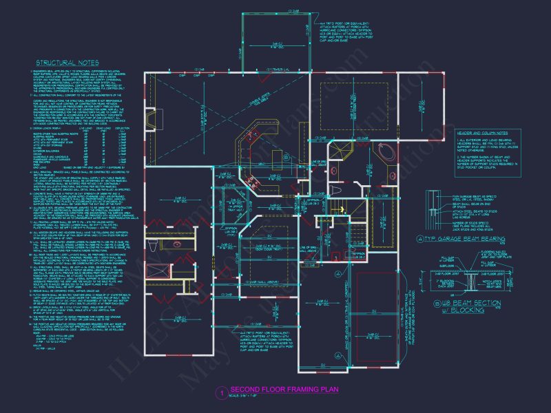 Spacious house Floor Plan with CAD Designs & Detailed Blueprint