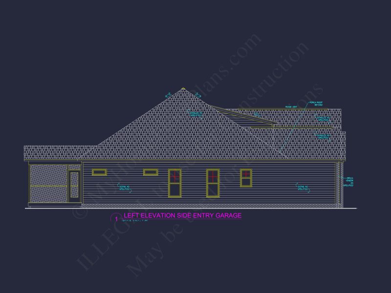 Spacious house Floor Plan with CAD Designs & Detailed Blueprint