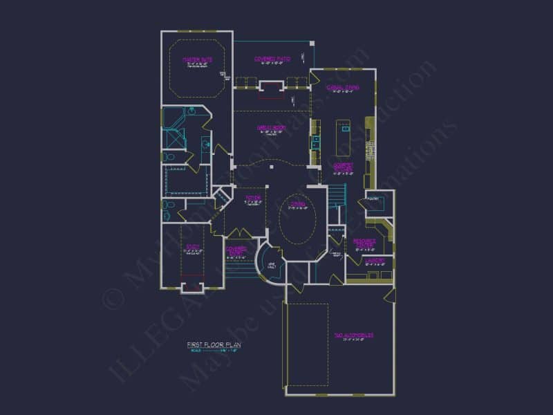 Spacious house Plan Featuring 3 Bedrooms, Blueprint & CAD