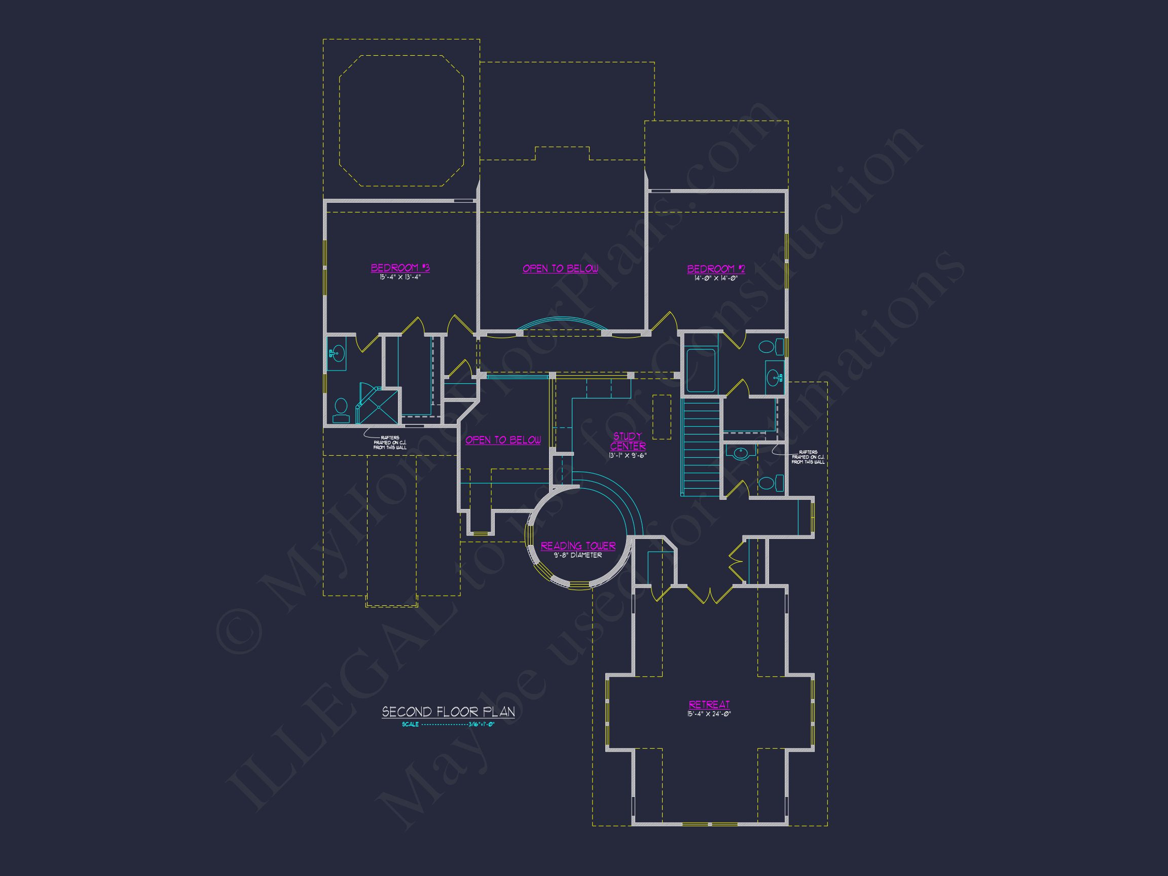 Spacious house Plan Featuring 3 Bedrooms,Blueprint & CAD