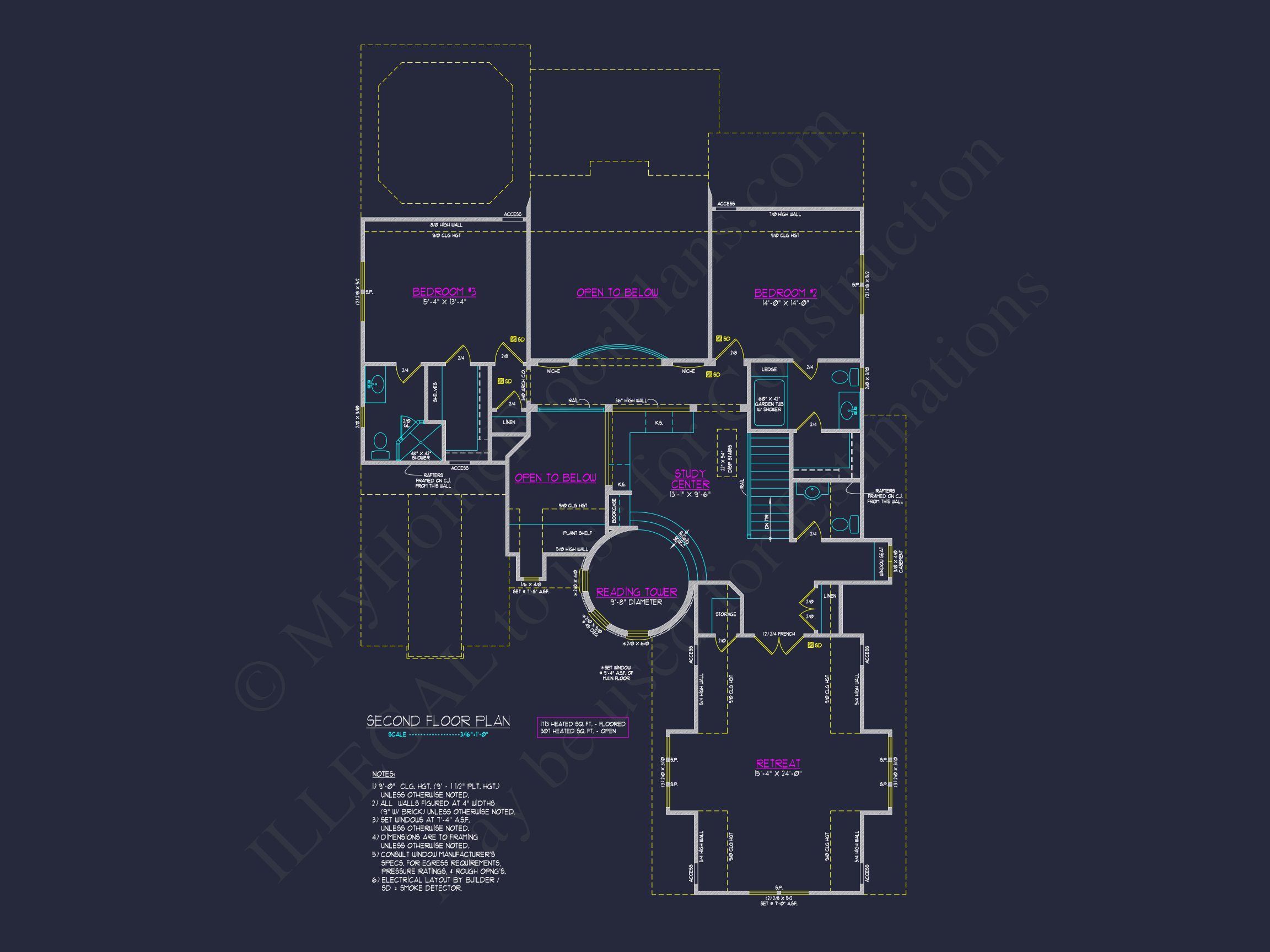 Spacious house Plan Featuring 3 Bedrooms,Blueprint & CAD