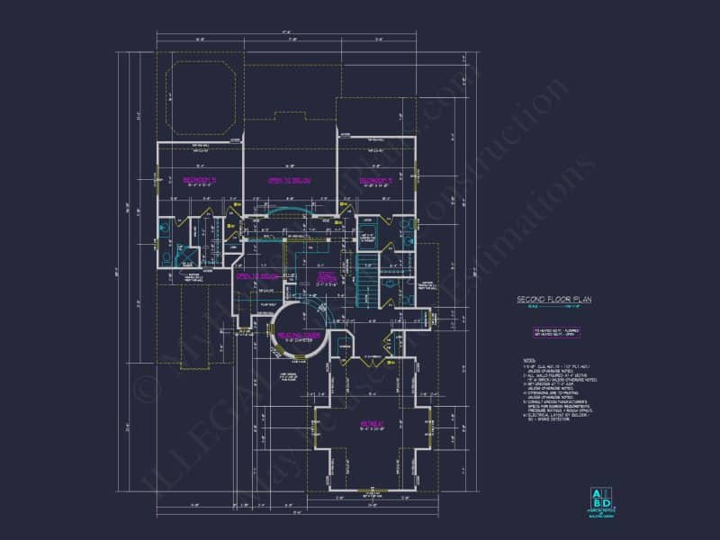 Spacious house Plan Featuring 3 Bedrooms, Blueprint & CAD