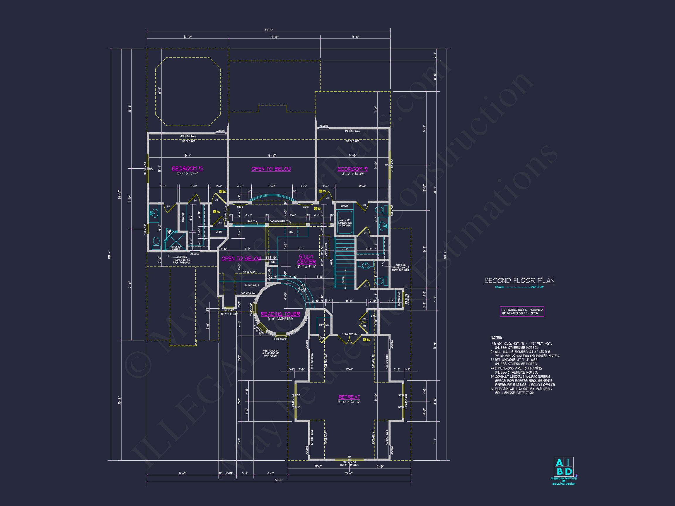 Spacious house Plan Featuring 3 Bedrooms,Blueprint & CAD