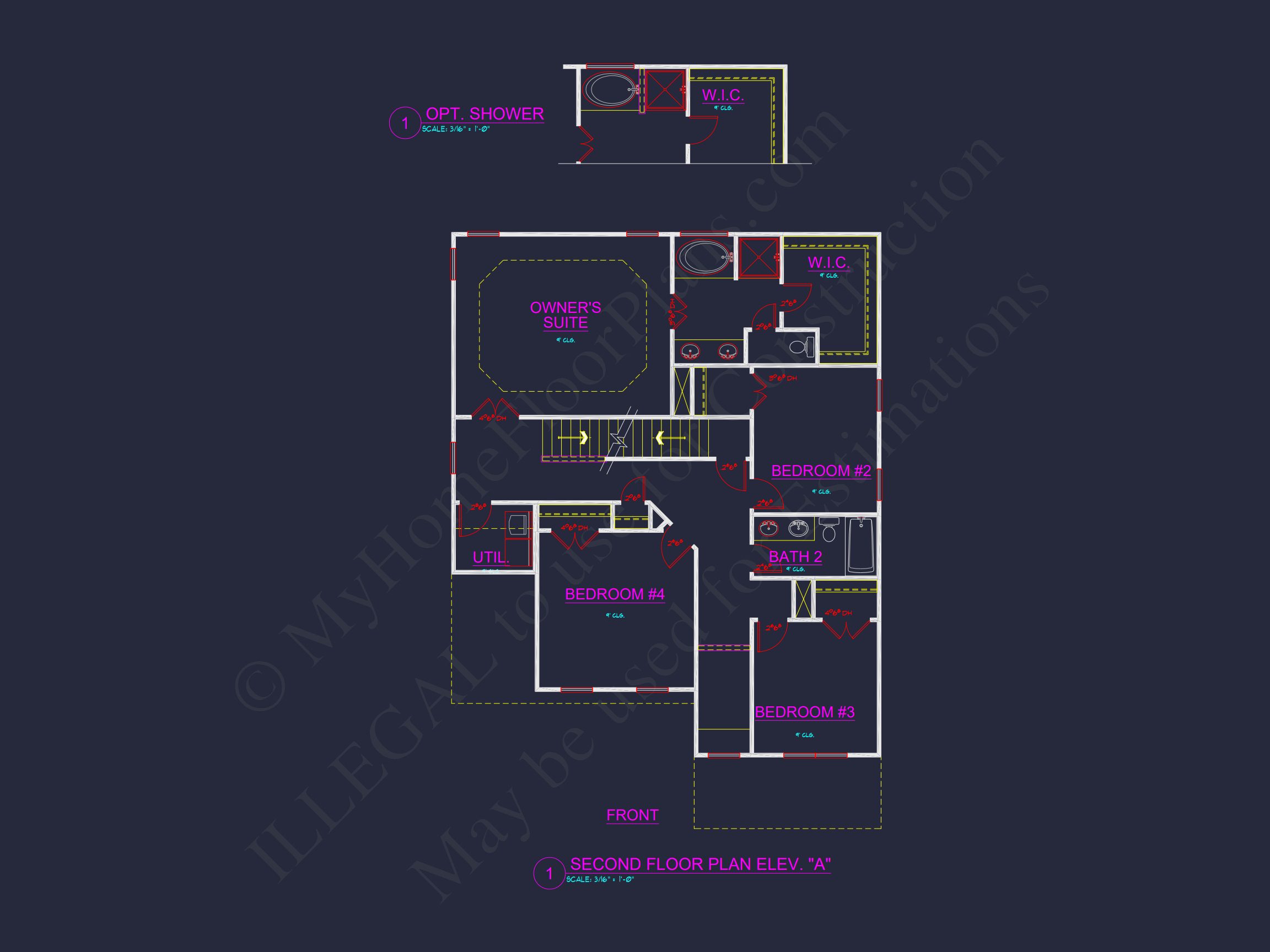 Spacious house Plan with CAD Designs & Architectural Blueprint