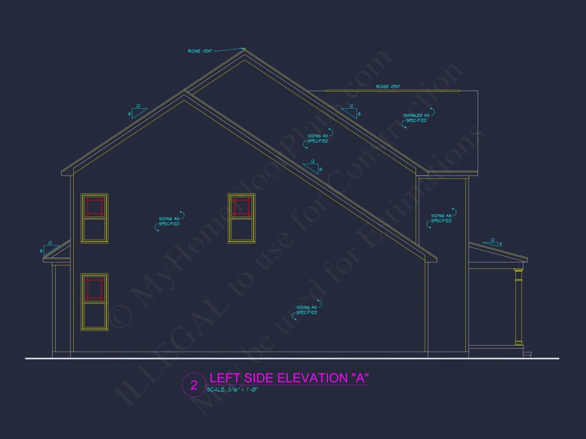 Spacious house Plan with CAD Designs & Architectural Blueprint