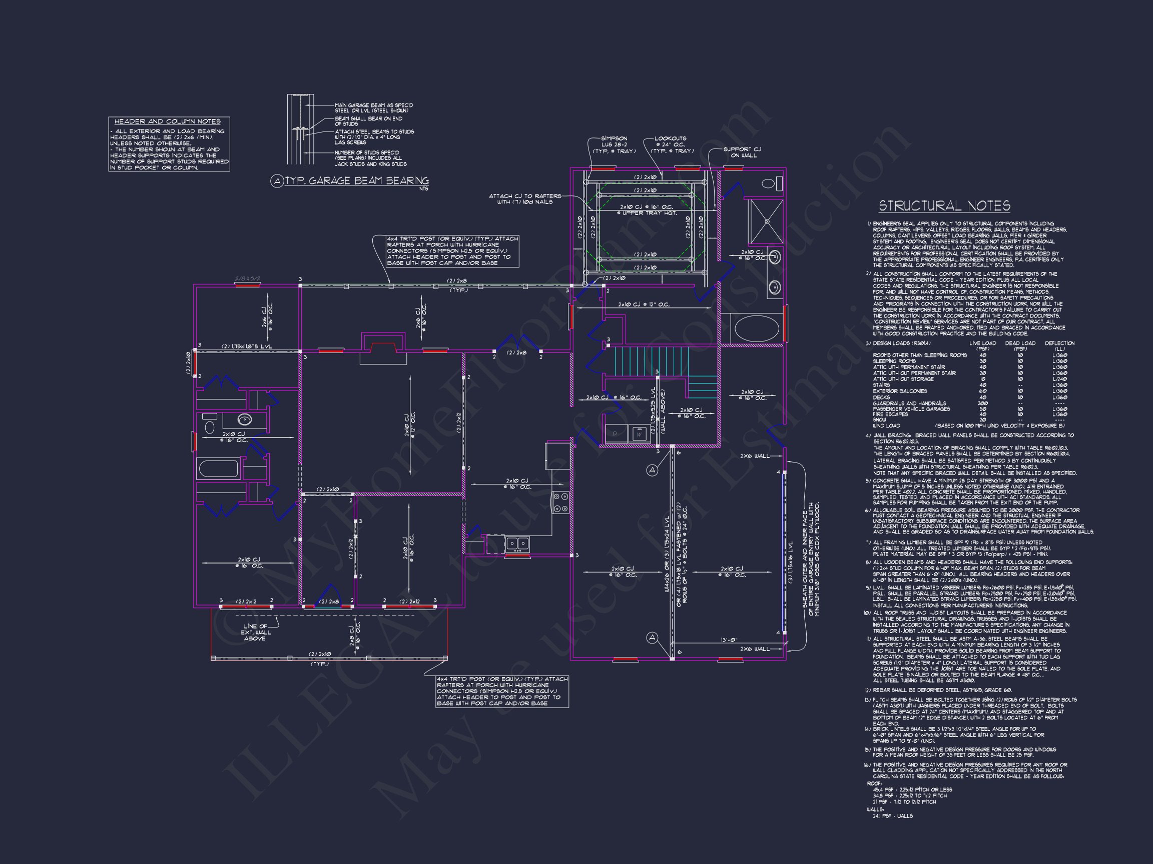 Spacious Ranch house Plan: 2008 Sq. Ft. Heated with Open Design