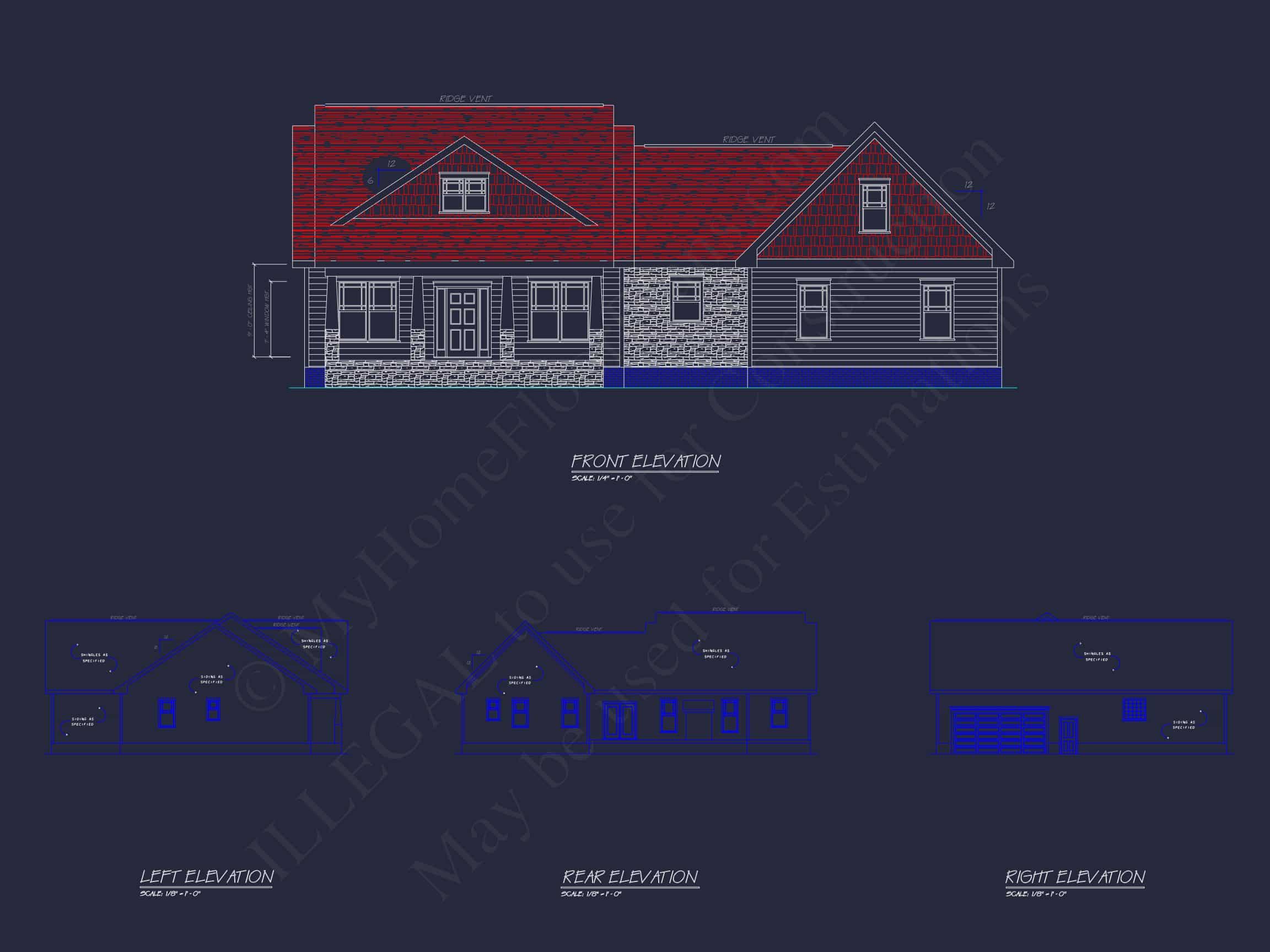 Spacious Ranch house Plan: 2008 Sq. Ft. Heated with Open Design
