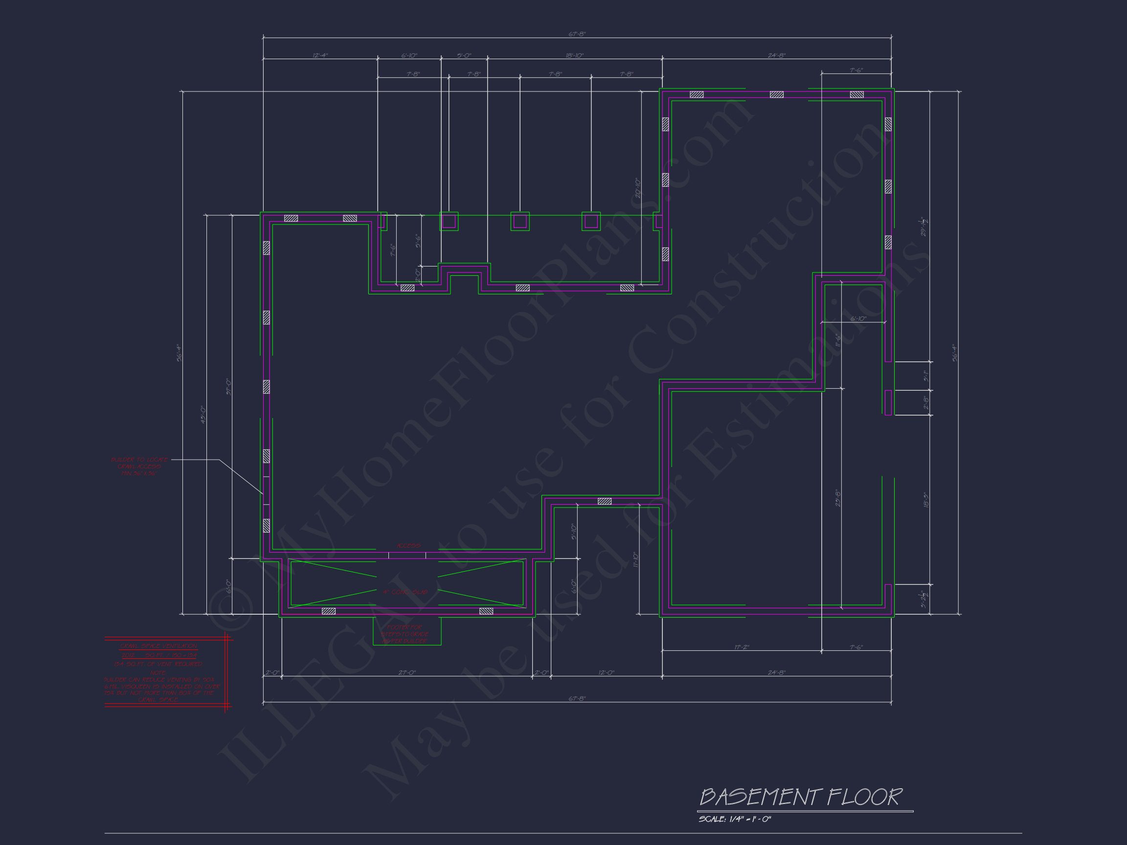 Spacious Ranch house Plan: 2008 Sq. Ft. Heated with Open Design
