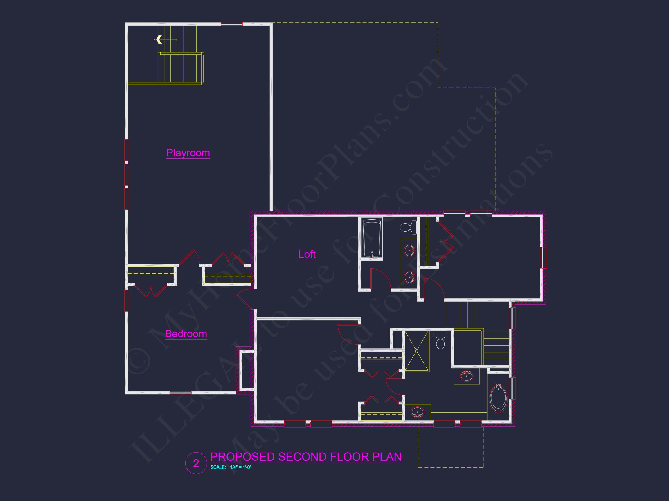Stunning 2-Story house Plan with Blueprint Designs and CAD