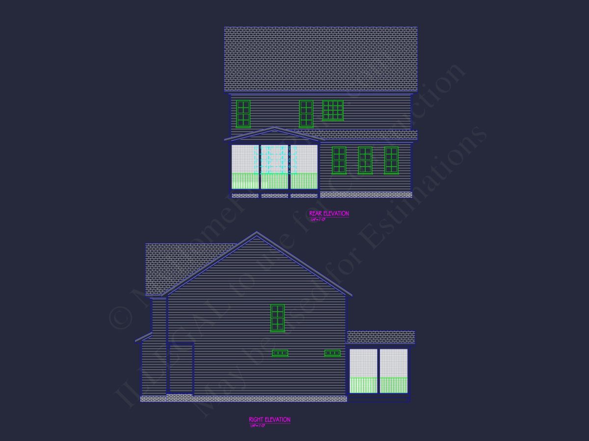 Stunning 2-Story house Plan with Detailed CAD Designs