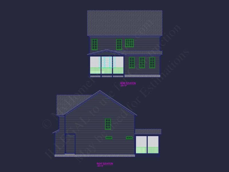 Stunning 2-Story house Plan with Detailed CAD Designs