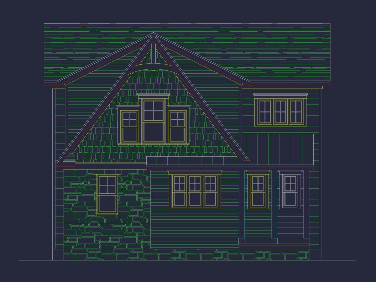 Stylish 4-Bedroom house Plan with CAD Designs and Open Layout
