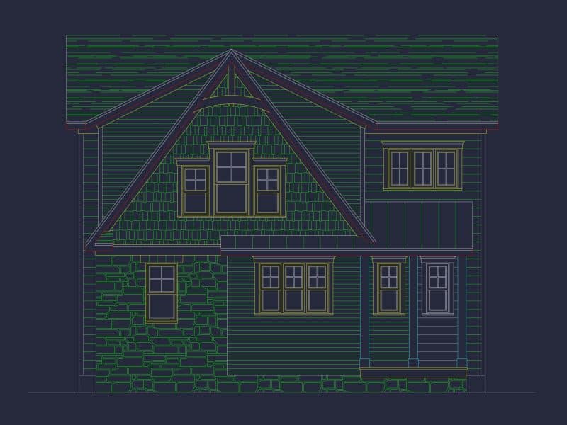 Stylish 4-Bedroom house Plan with CAD Designs and Open Layout