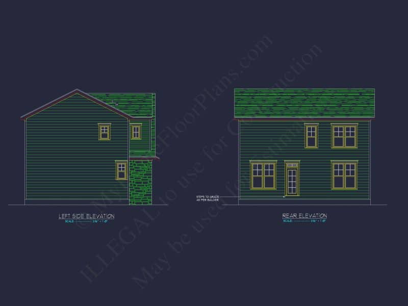 Stylish 4-Bedroom house Plan with CAD Designs and Open Layout