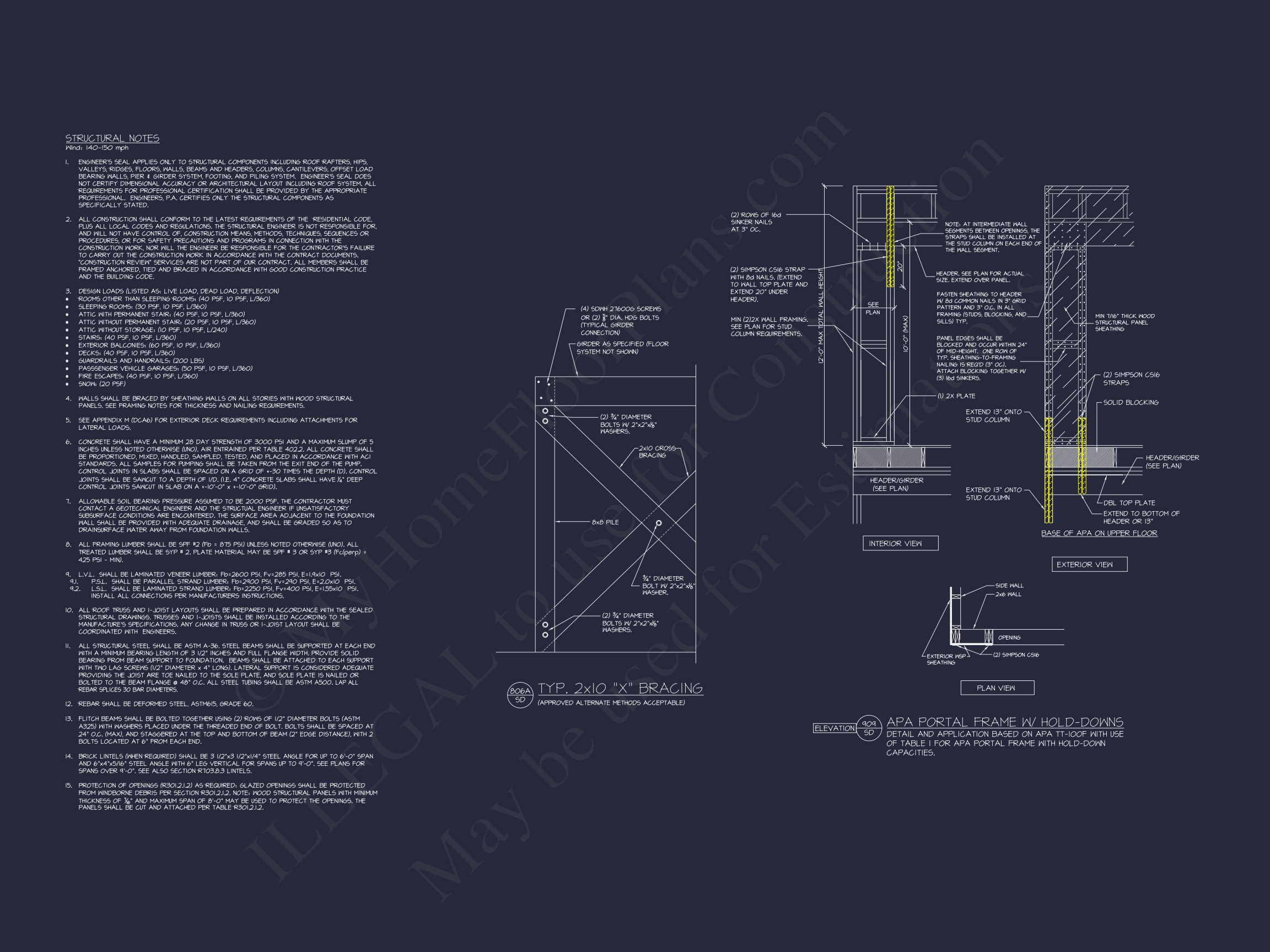 Stylish Beach house Floor Plan with CAD Designs and Blueprint