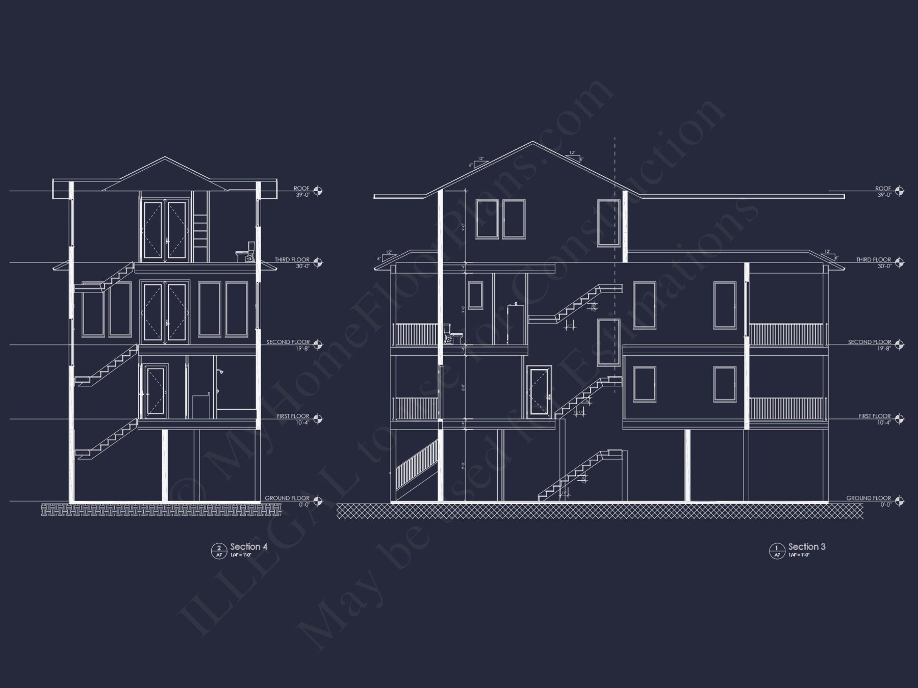 Stylish Beach house Floor Plan with CAD Designs and Blueprint