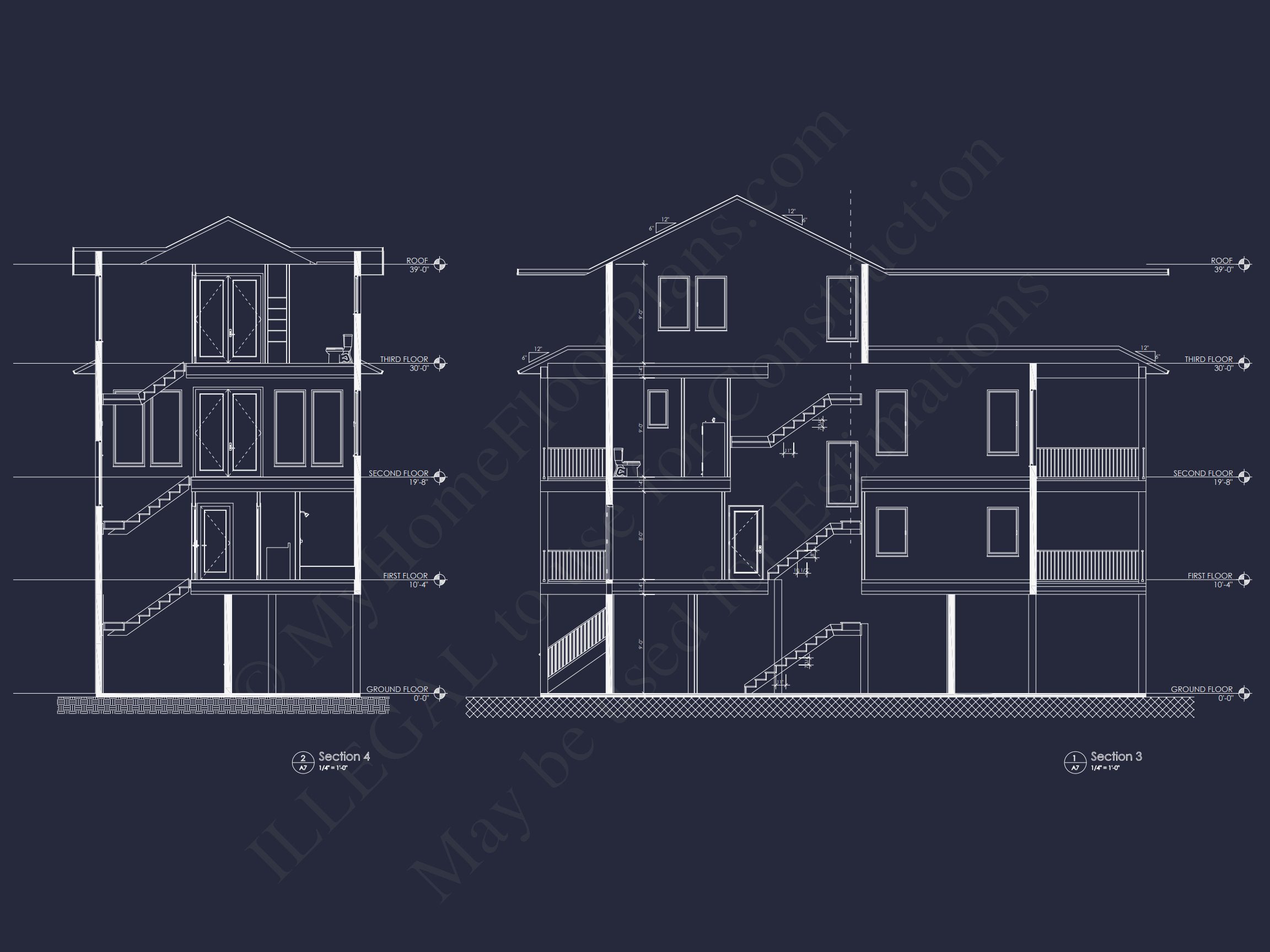 Stylish Beach house Floor Plan with CAD Designs and Blueprint