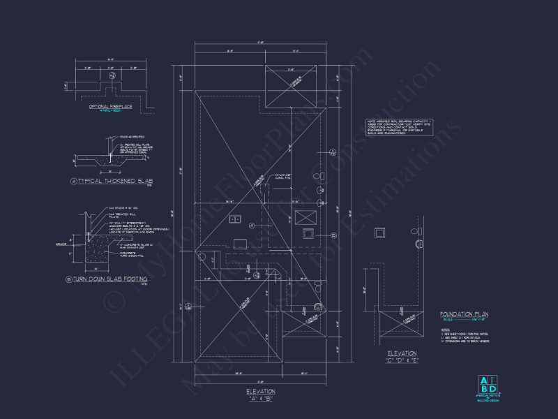 Stylish house Plan: 3-Bedroom CAD Floor Designs & Blueprint