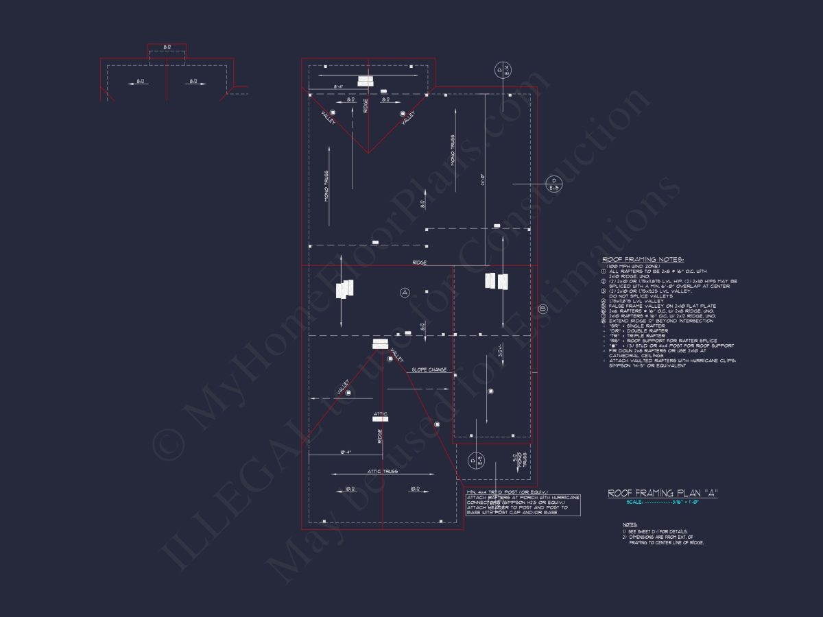 Stylish house Plan: 3-Bedroom CAD Floor Designs & Blueprint