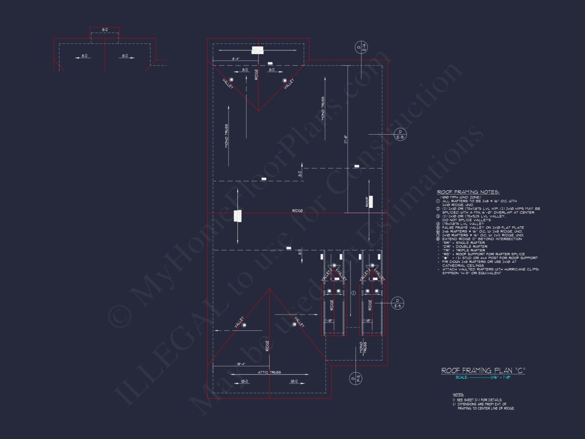 Stylish house Plan: 3-Bedroom CAD Floor Designs & Blueprint