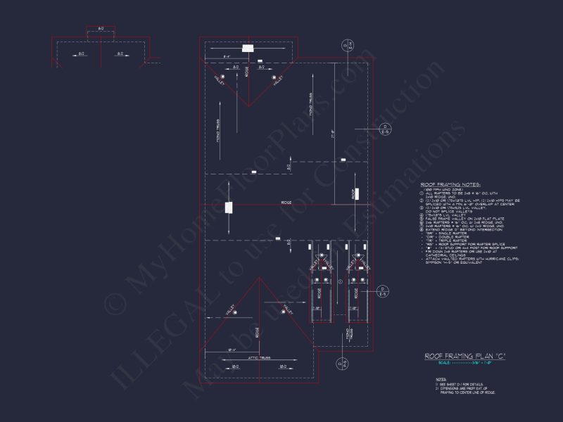 Stylish house Plan: 3-Bedroom CAD Floor Designs & Blueprint