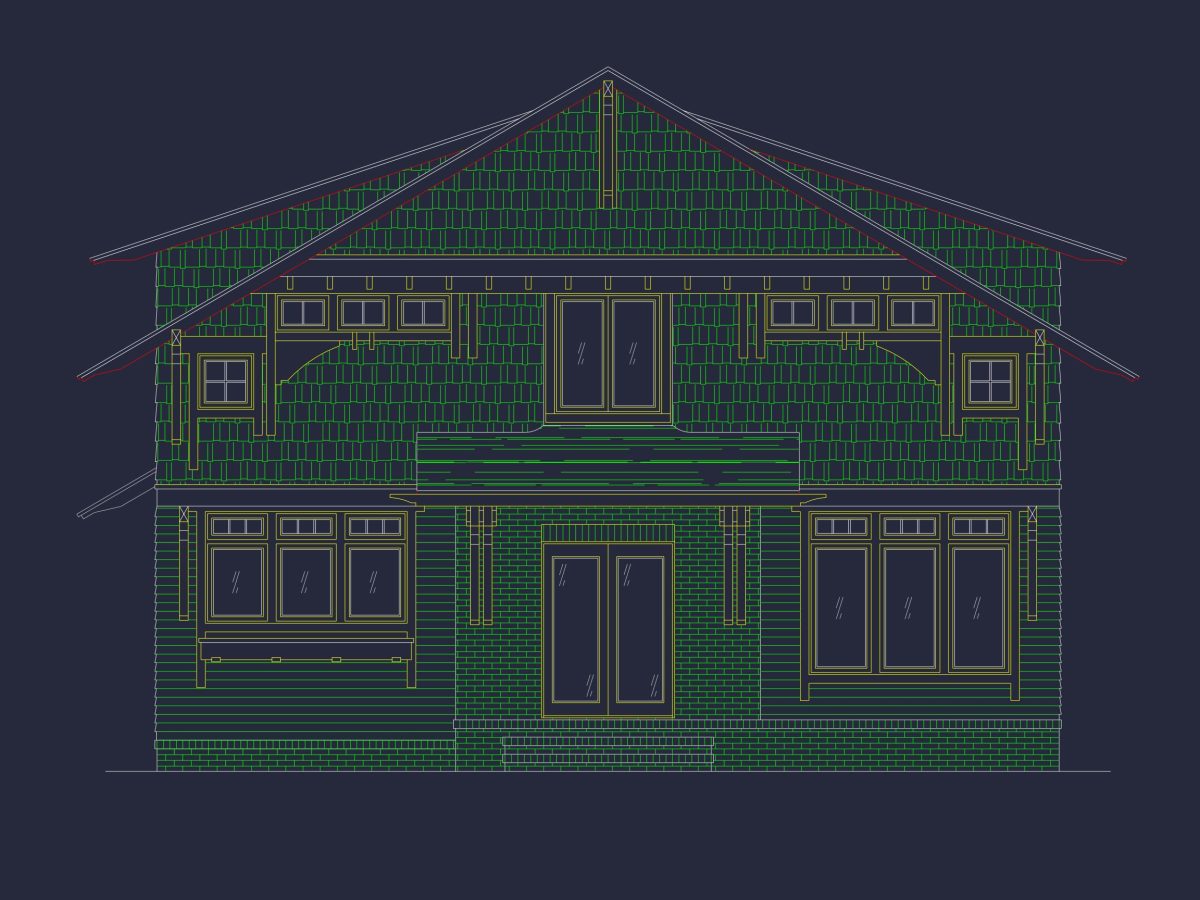 Stylish house Plan With 2 Floors, CAD Designs & Blueprints