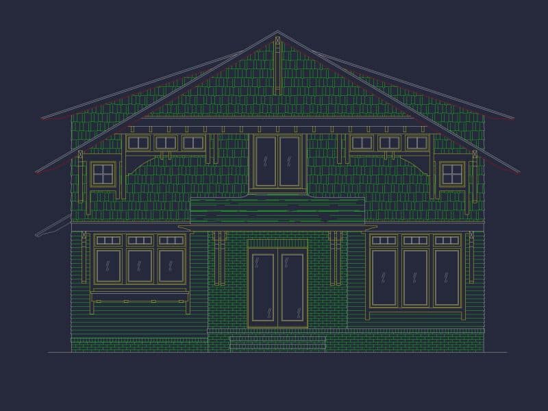 Stylish house Plan With 2 Floors, CAD Designs & Blueprints