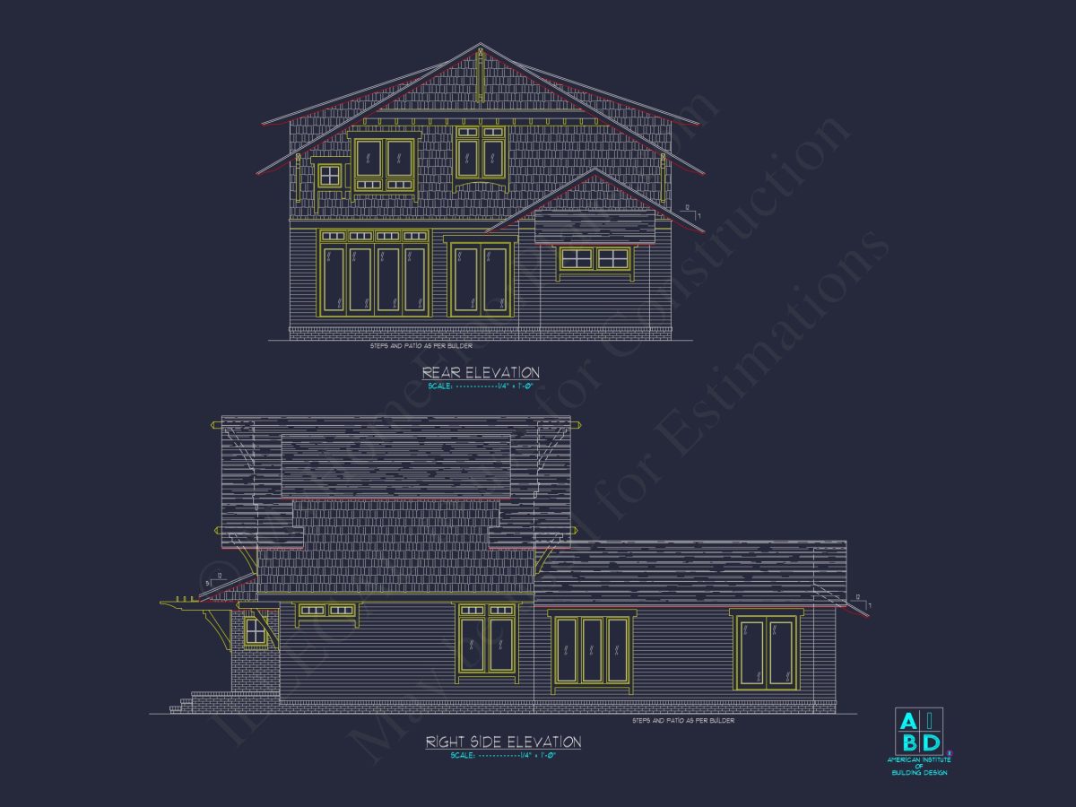 Stylish house Plan With 2 Floors, CAD Designs & Blueprints