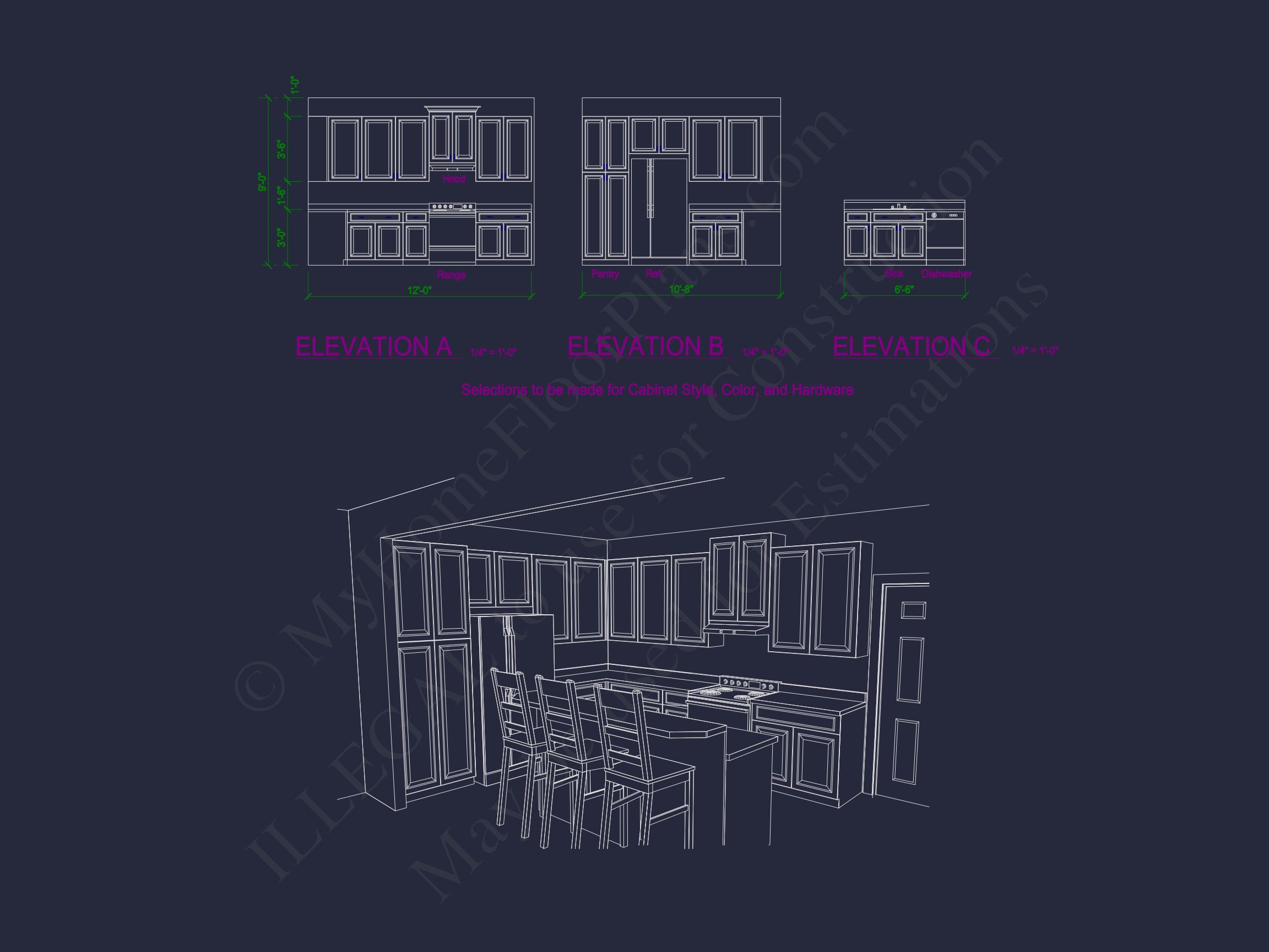 Stylish house Plan with Bedroom Floors,CAD Blueprints,Designs
