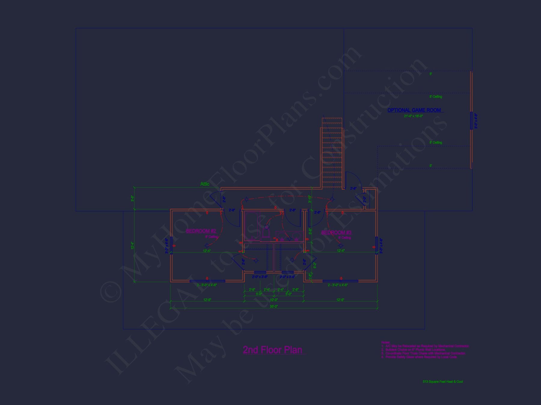 Stylish house Plan with Bedroom Floors, CAD Blueprints, Designs