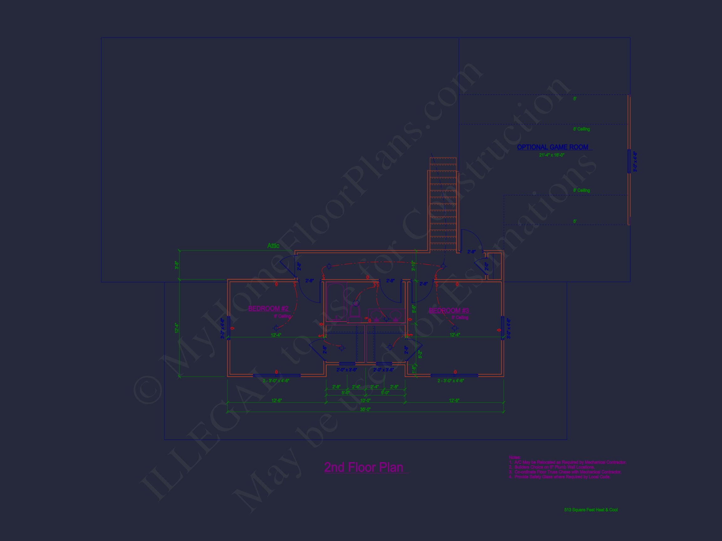 Stylish house Plan with Bedroom Floors,CAD Blueprints,Designs