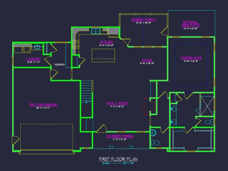 CAD Architecture Blueprint