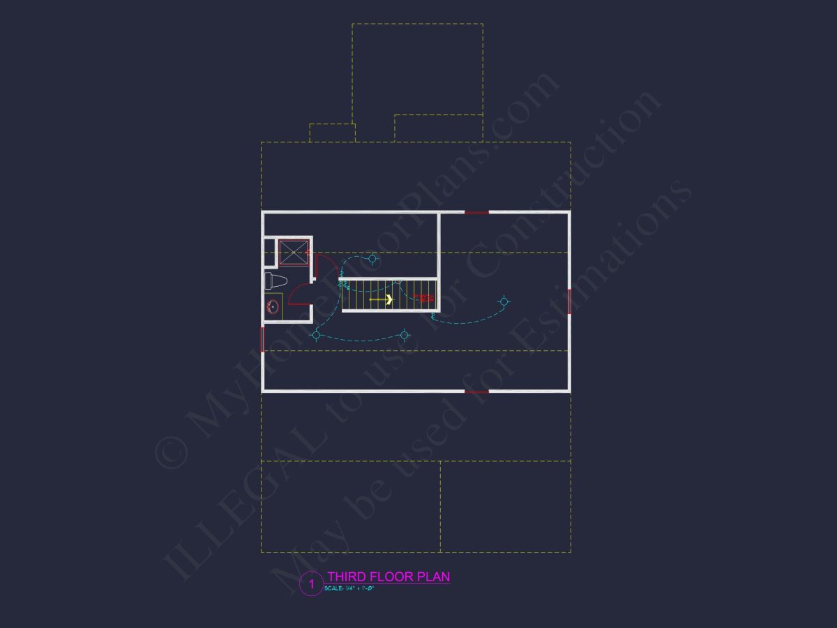 "Suburban modern house with spacious floor layout and CAD design blueprints"