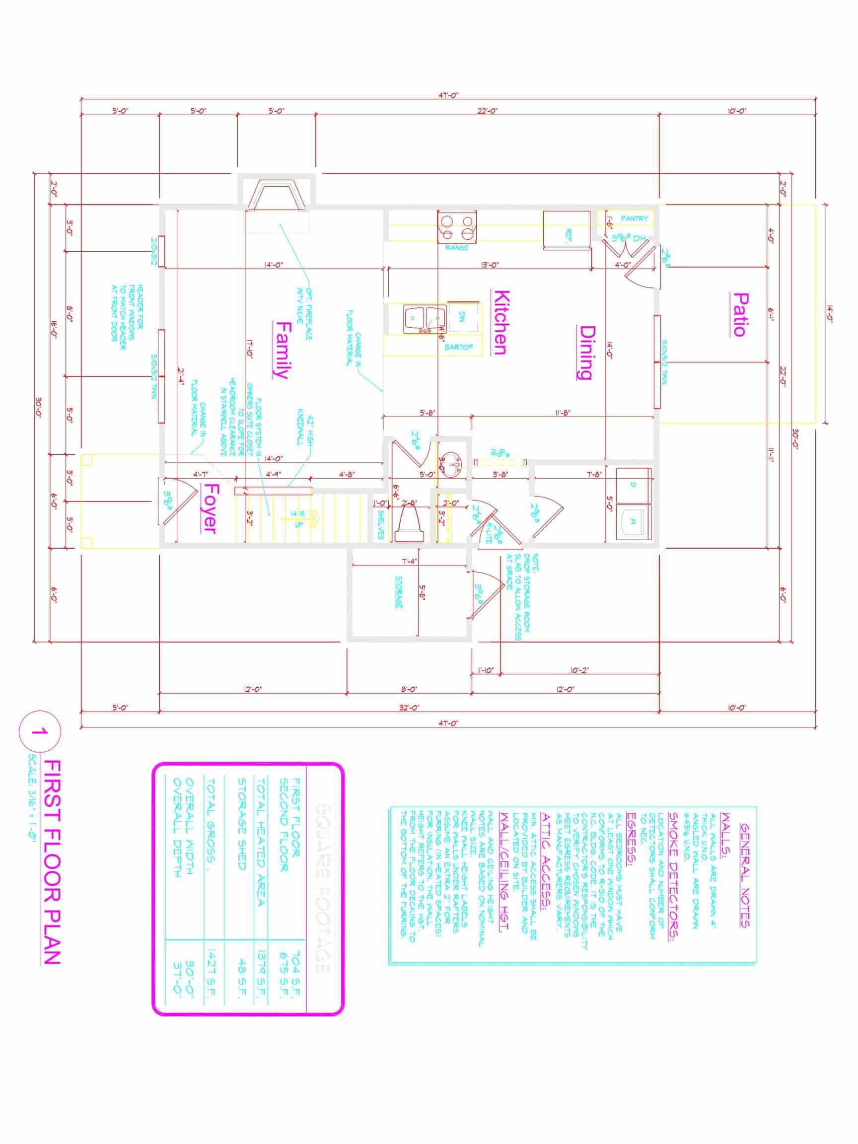 Traditional 2-Story house Plan (1379 Sq Ft) - Blueprint & CAD Designs