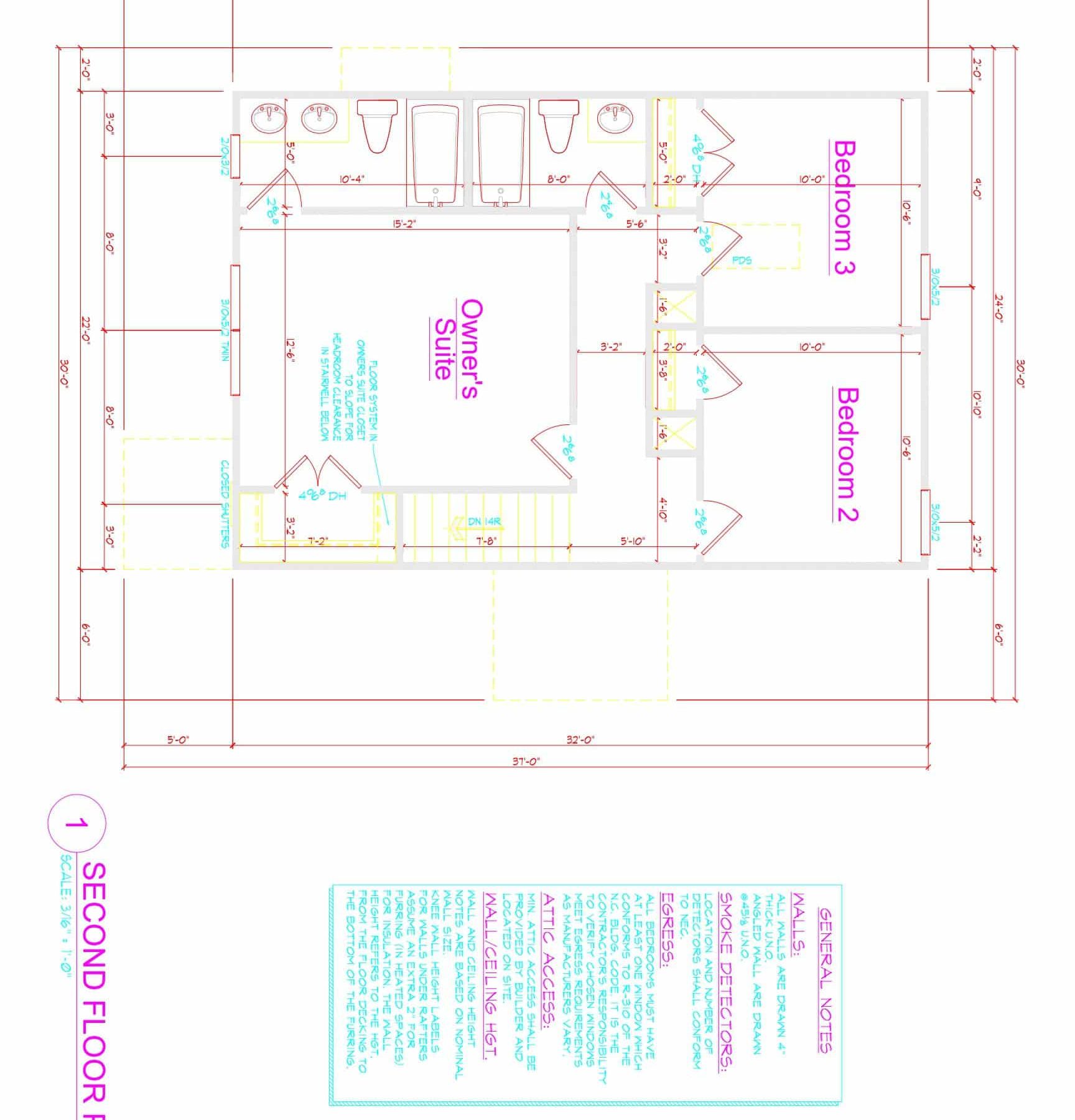 Traditional 2-Story house Plan (1379 Sq Ft) - Blueprint & CAD Designs