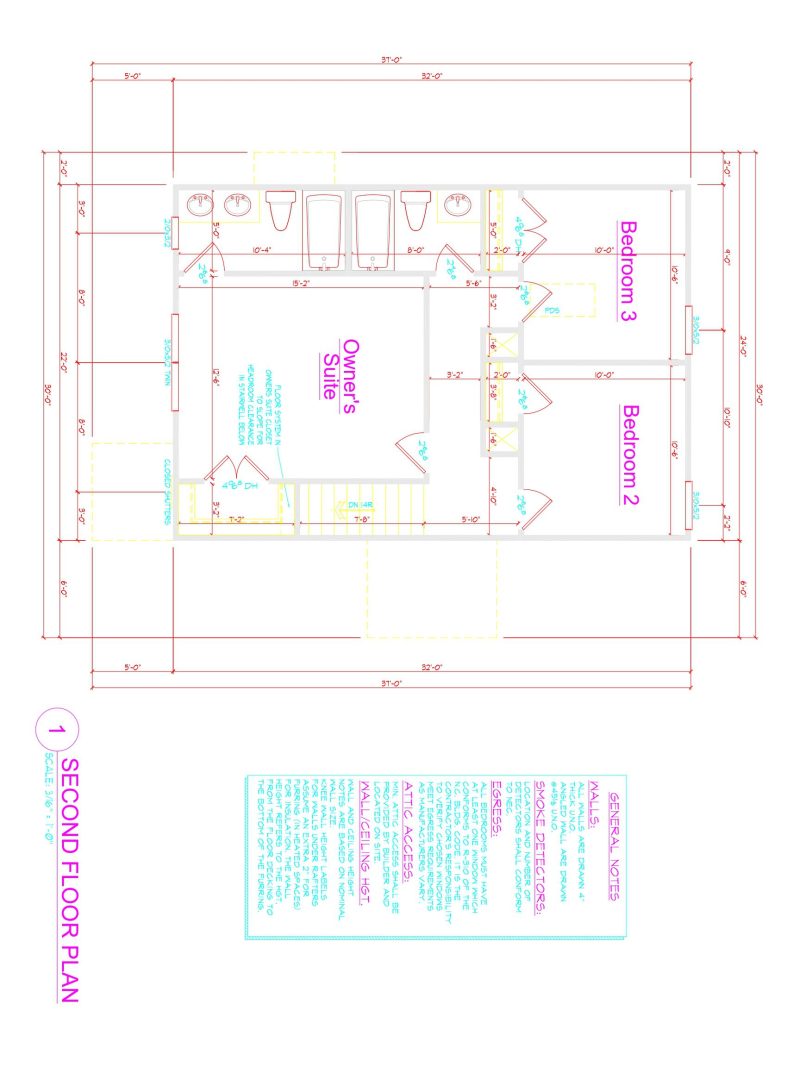 Traditional 2-Story house Plan (1379 Sq Ft) - Blueprint & CAD Designs