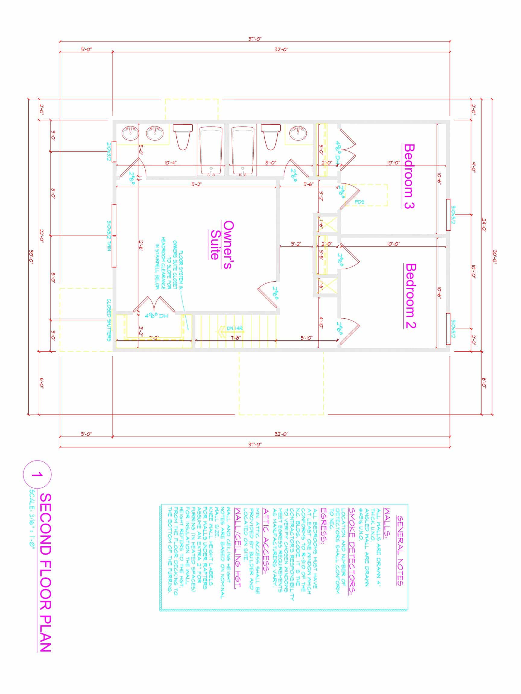 Traditional 2-Story house Plan (1379 Sq Ft) - Blueprint & CAD Designs