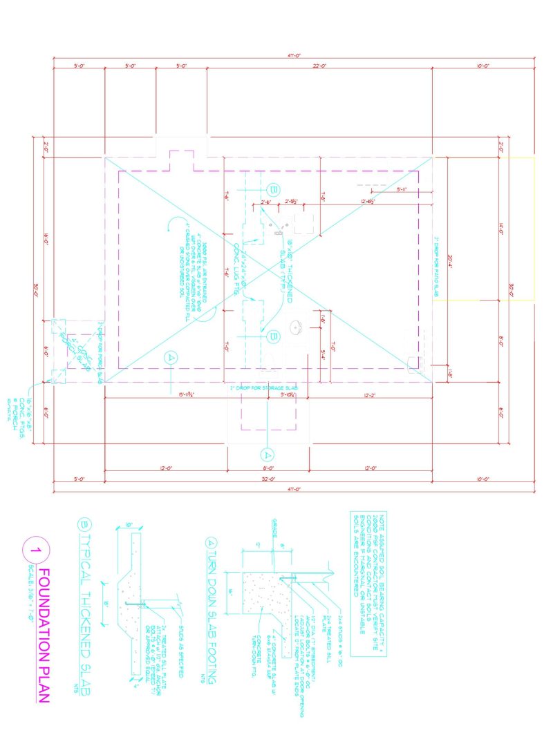 Traditional 2-Story house Plan (1379 Sq Ft) - Blueprint & CAD Designs