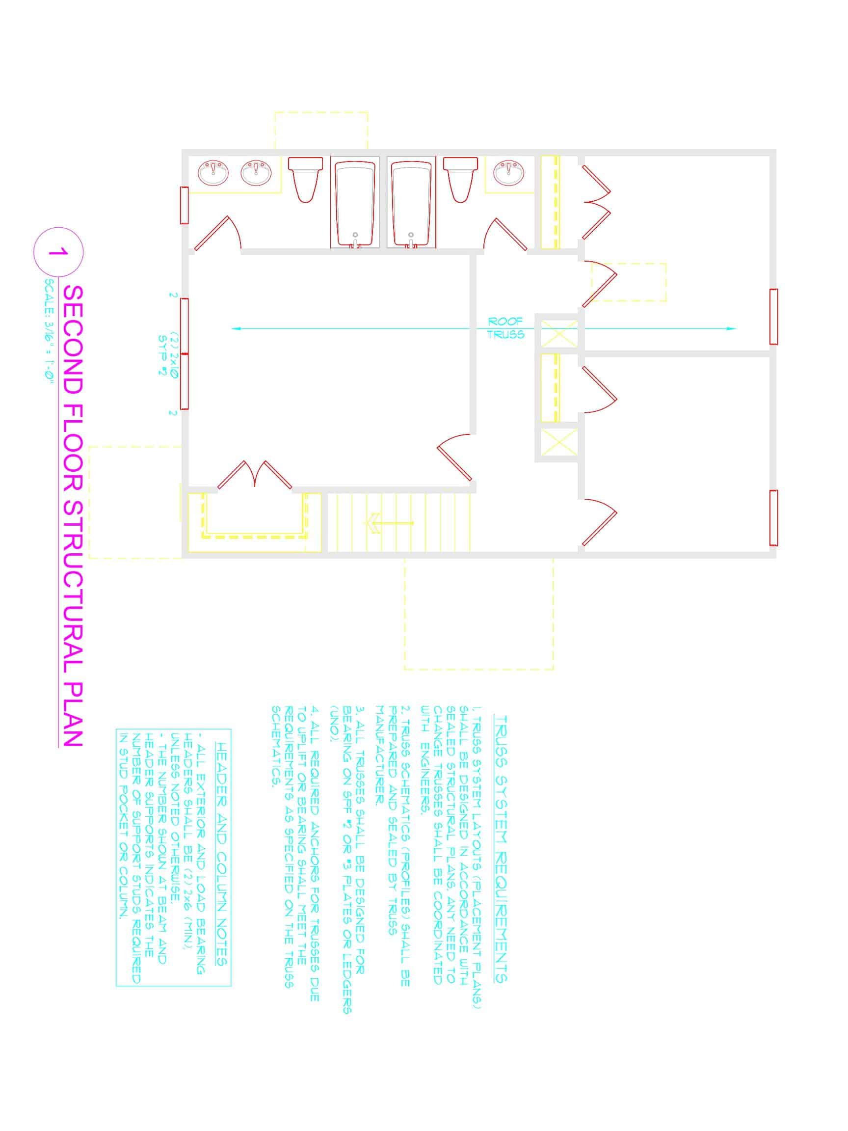 Traditional 2-Story house Plan (1379 Sq Ft) - Blueprint & CAD Designs