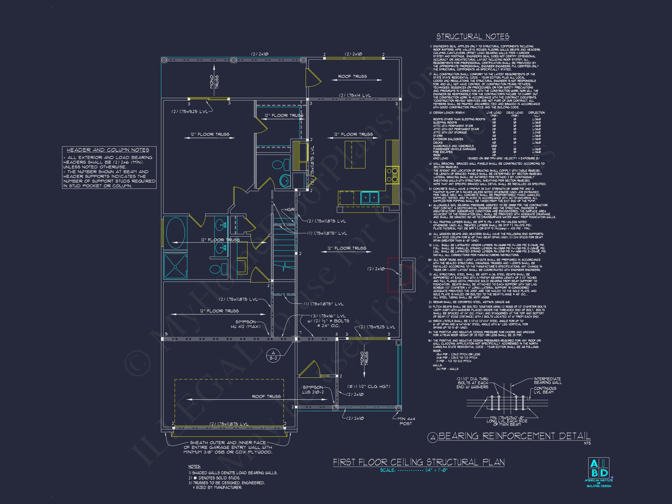 Traditional 2-Story house Plan (2570 Sq Ft) - Blueprints & CAD Files
