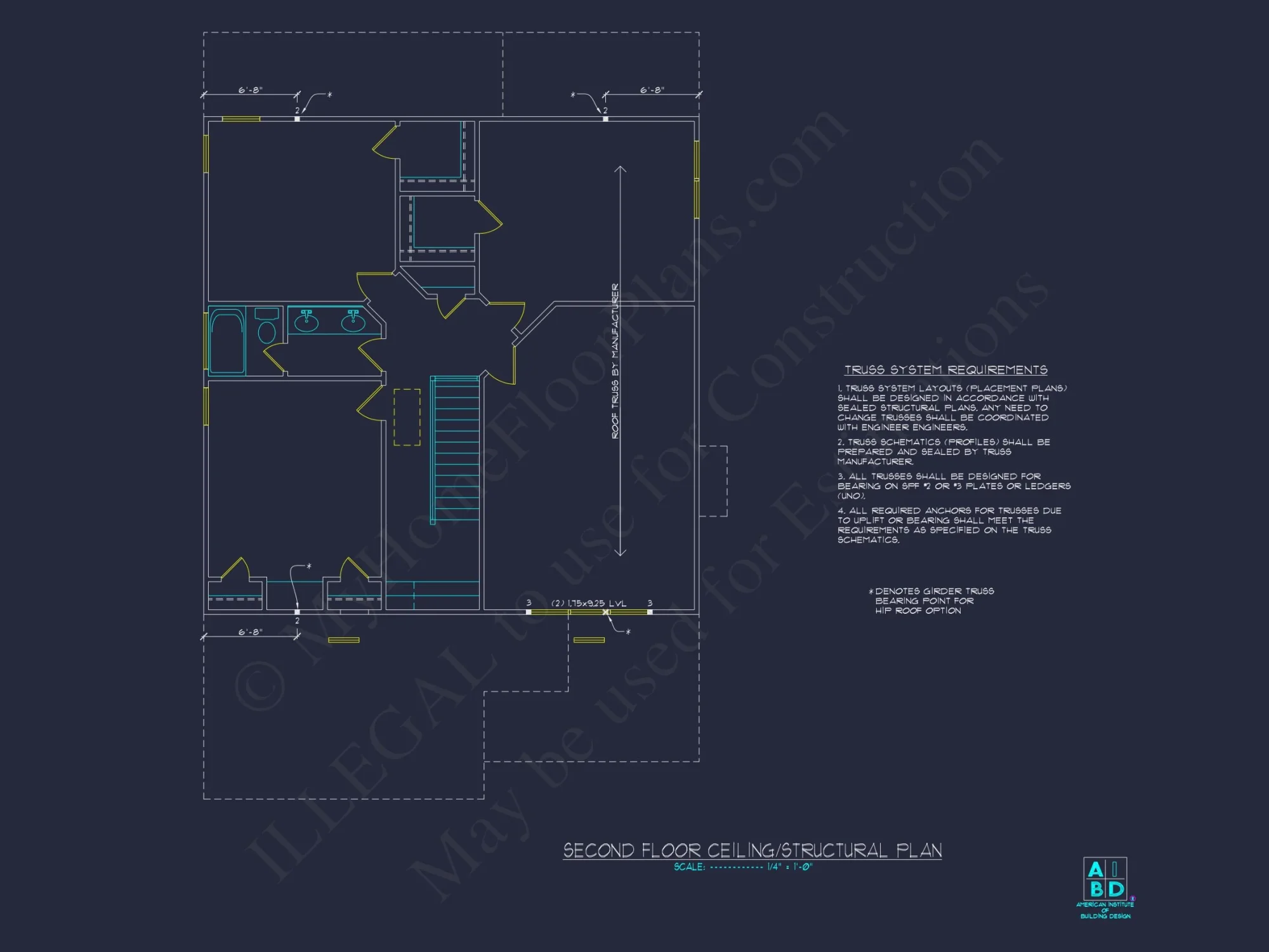 Traditional 2-Story house Plan (2570 Sq Ft) - Blueprints & CAD Files