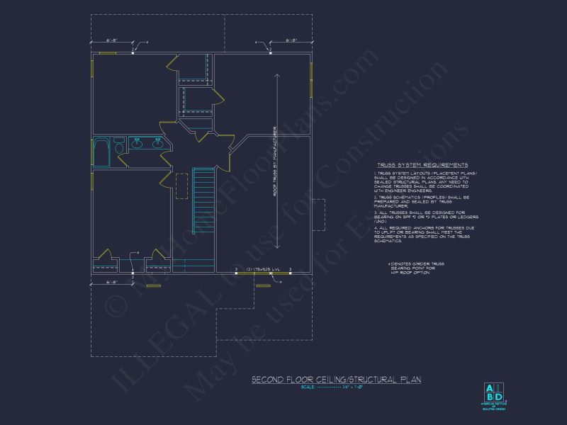 Traditional 2-Story house Plan (2570 Sq Ft) - Blueprints & CAD Files
