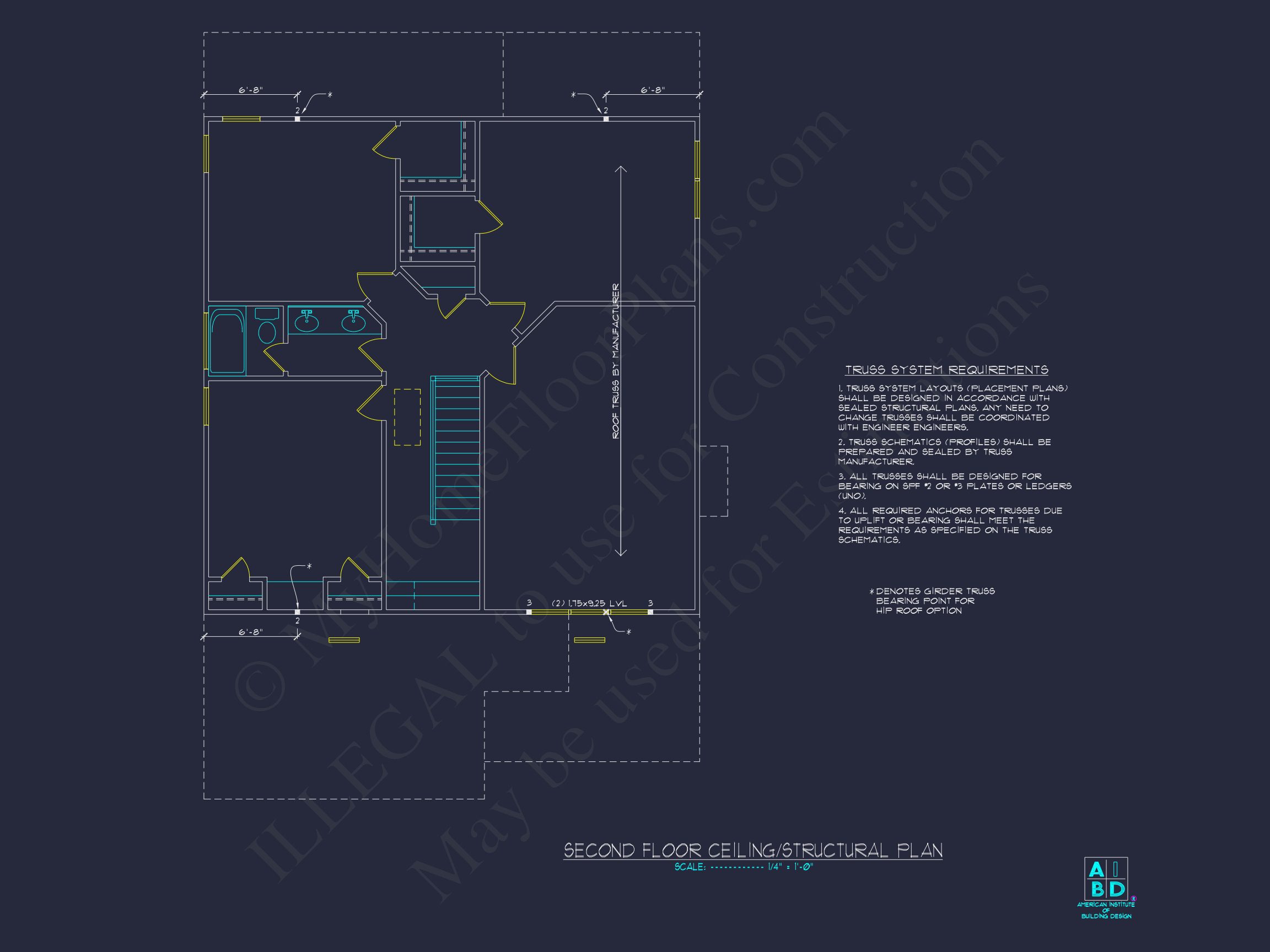 Traditional 2-Story house Plan (2570 Sq Ft) - Blueprints & CAD Files
