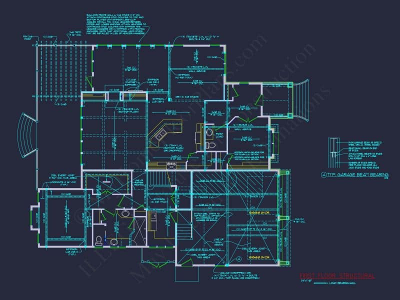 Traditional 2-Story house Plan & Blueprint (4231 Sq Ft) - CAD Designs