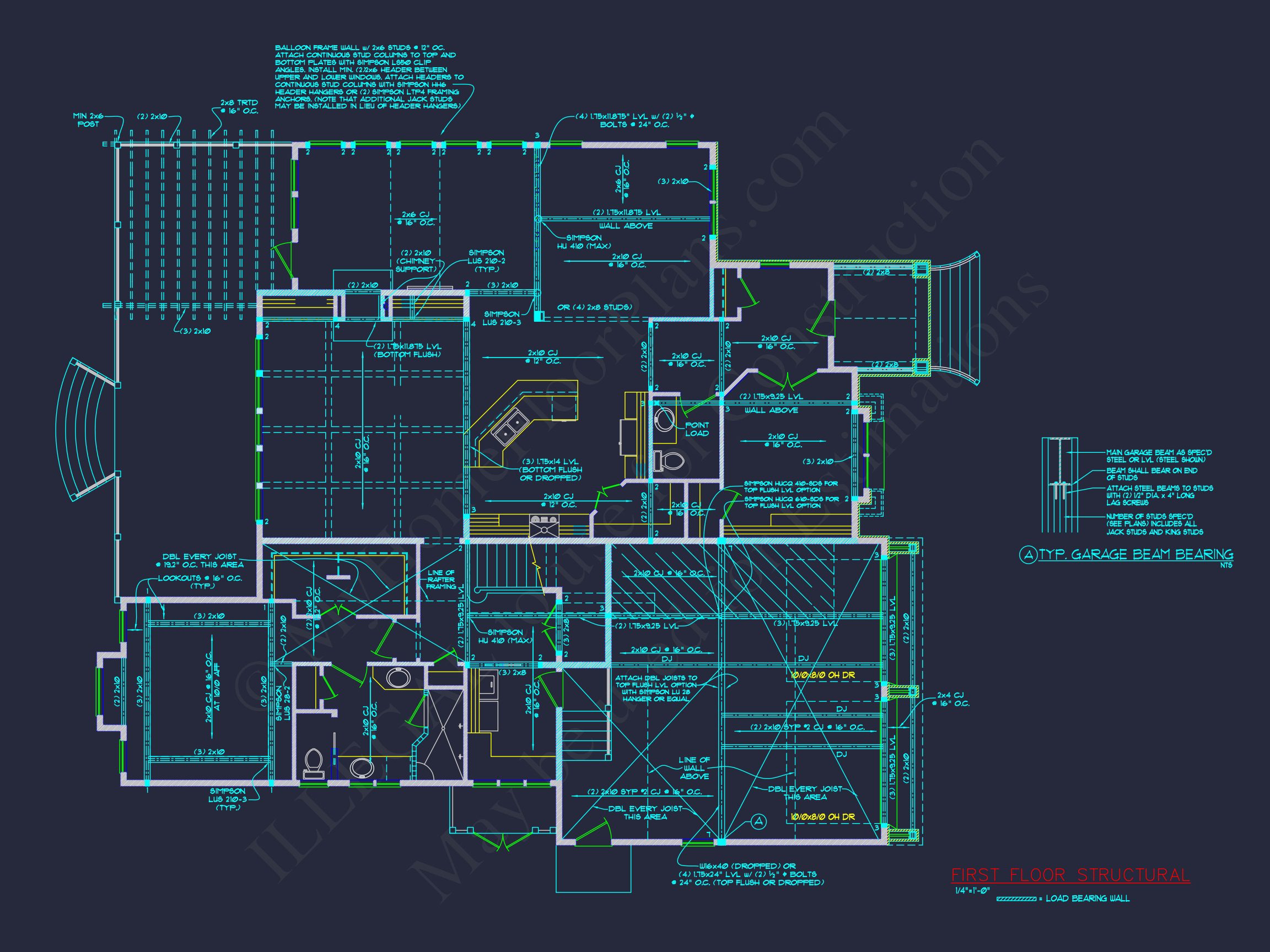 Traditional 2-Story house Plan & Blueprint (4231 Sq Ft) - CAD Designs