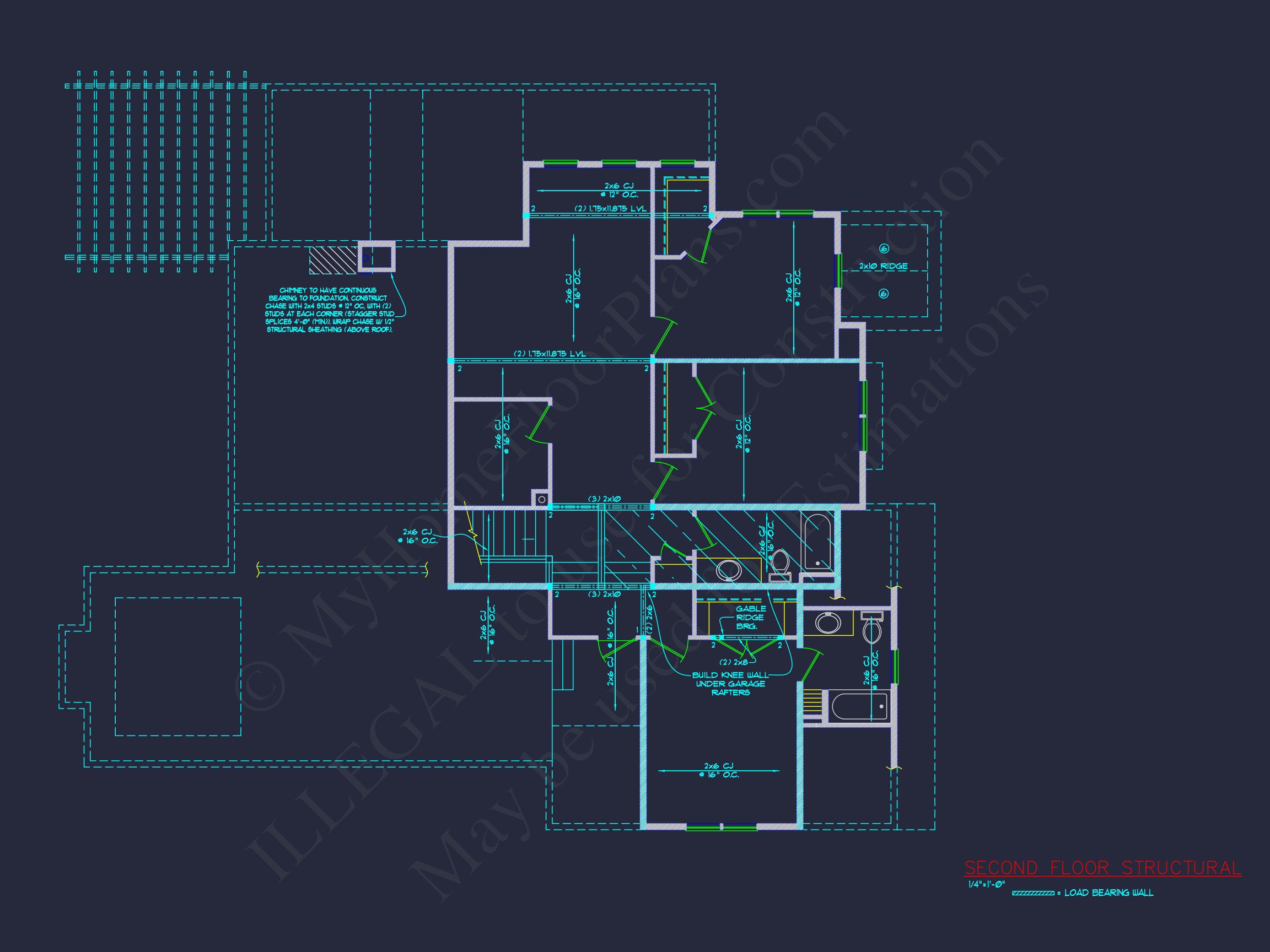 Traditional 2-Story house Plan & Blueprint (4231 Sq Ft) - CAD Designs