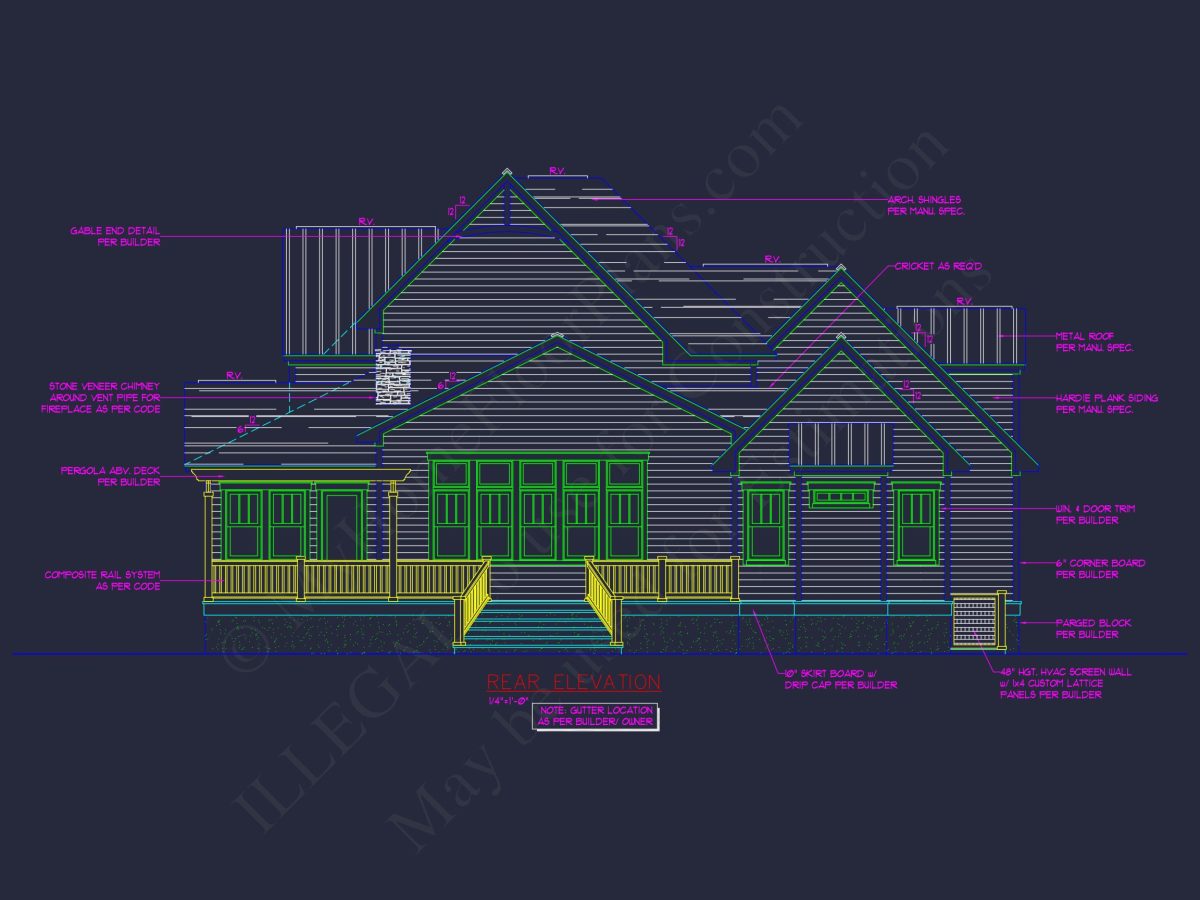 Traditional 2-Story house Plan & Blueprint (4231 Sq Ft) - CAD Designs